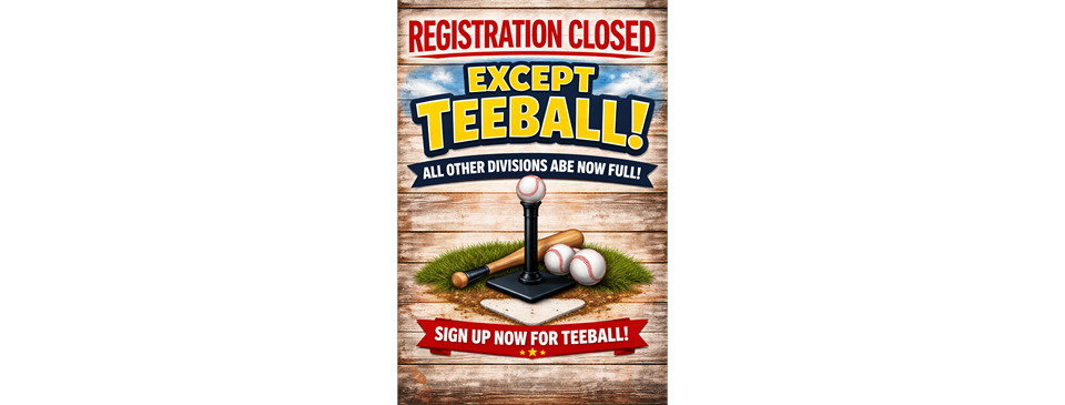 Tee-ball Registration Still Open